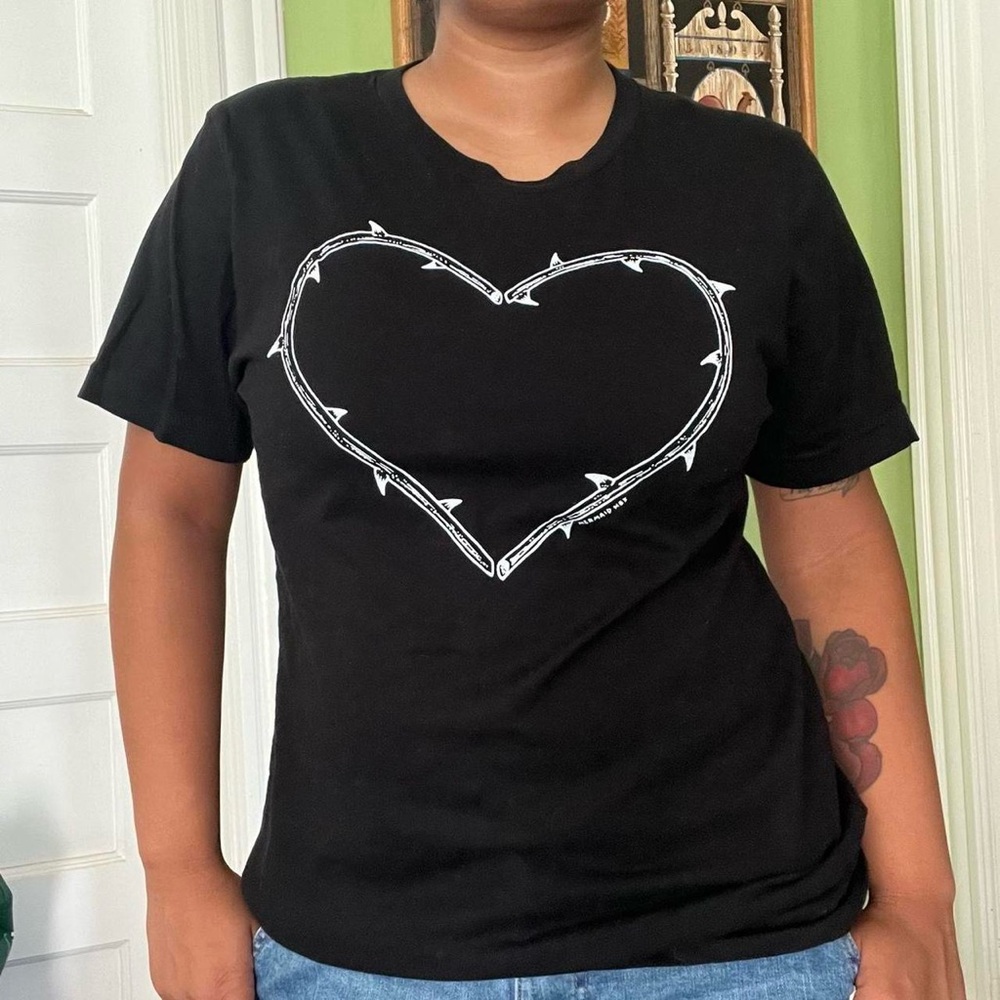 Rose thorn heart shirt